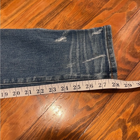 Madewell Slim Straight Jeans Blue Distressed Button-Front Edition size 25 - Picture 15 of 16